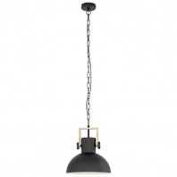 Eglo-Lubenham H/L 1X28W & 3X28W E27 Pendant Light - Black/Wood